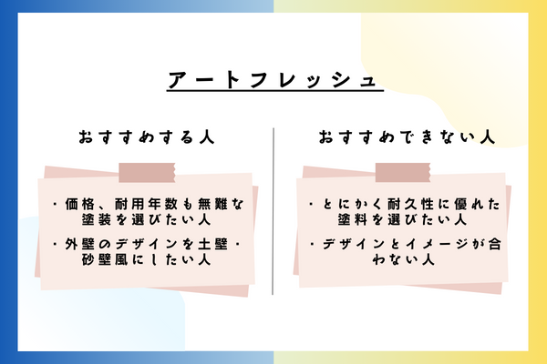 アートフレッシュをおすすめできる人・おすすめできない人